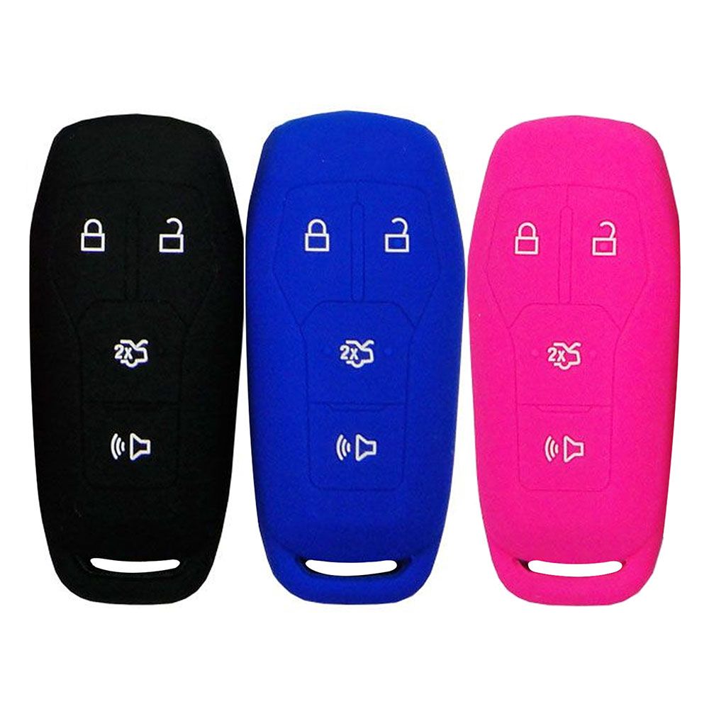 Ford Smart Keyless Entry Remote Rubber Cover 4 Buttons Skinny Key Fob Carandtruckremotes