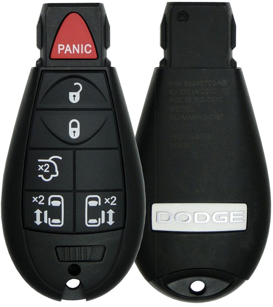 2012 Dodge Grand Caravan Remote Key Fob w/ Liftgate, 2 Sliding Doors - CarandTruckRemotes