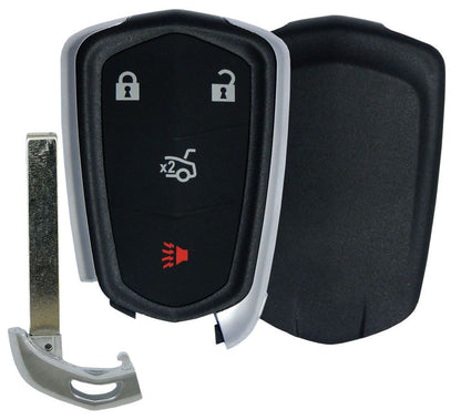 Replacement CADILLAC ATS, CTS, XTS 4 button Smart Remote Case + insert key