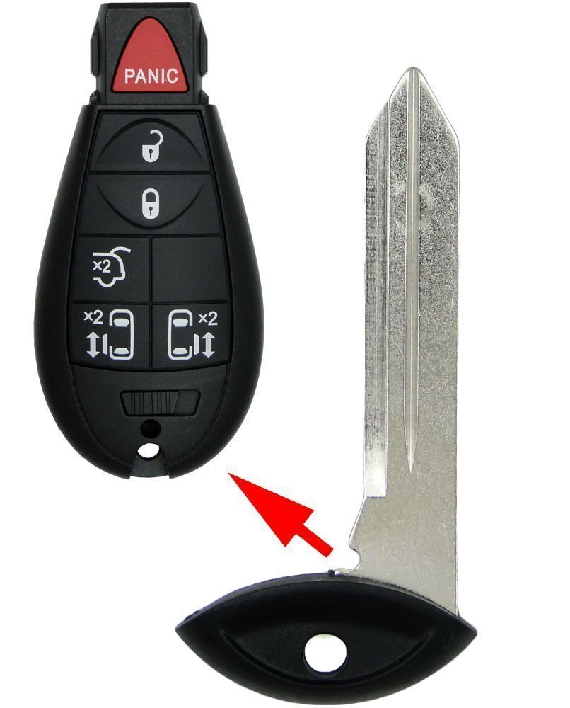 Chrysler Jeep Dodge fobik remote emergency insert key - 5 pack Y171, BY171P, 68029829AB - Aftermarket