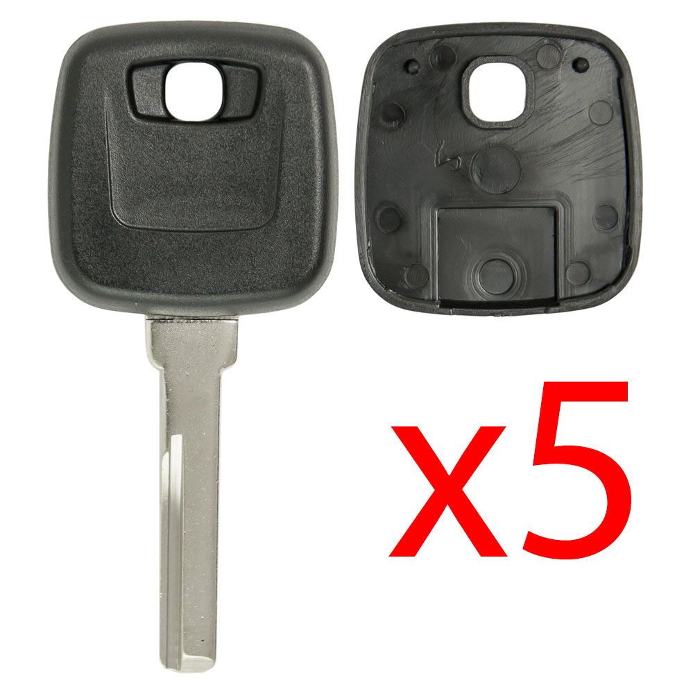 HU56 Transponder Key Shell for Volvo - 5 PACK Aftermarket