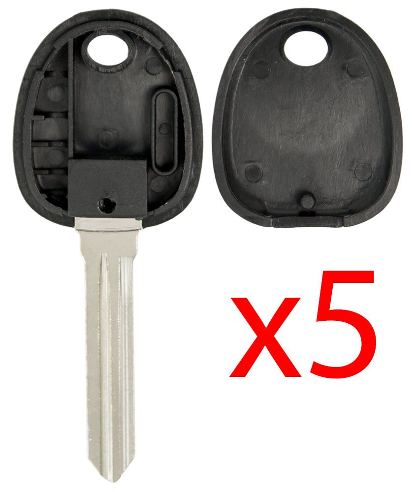 HY17 Transponder Key Shell for Hyundai, Kia - 5 PACK Aftermarket