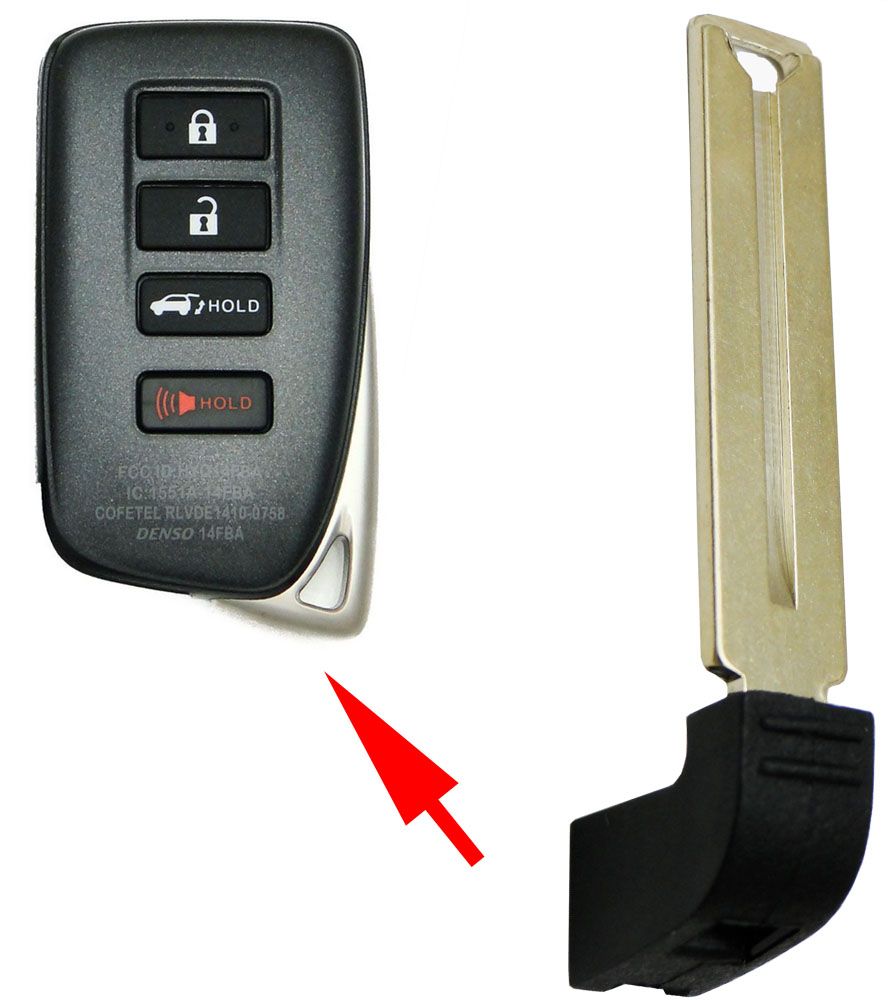 Lexus Emergency Insert Key Single-Sided PN: 69515-30380 - 5 PACK - Aftermarket