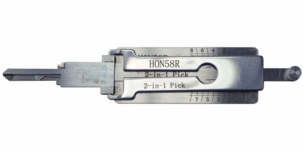 Original LISHI HONDA, ISUZU 8-CUT HON58R 2-IN-1 TOOL PICK DECODER