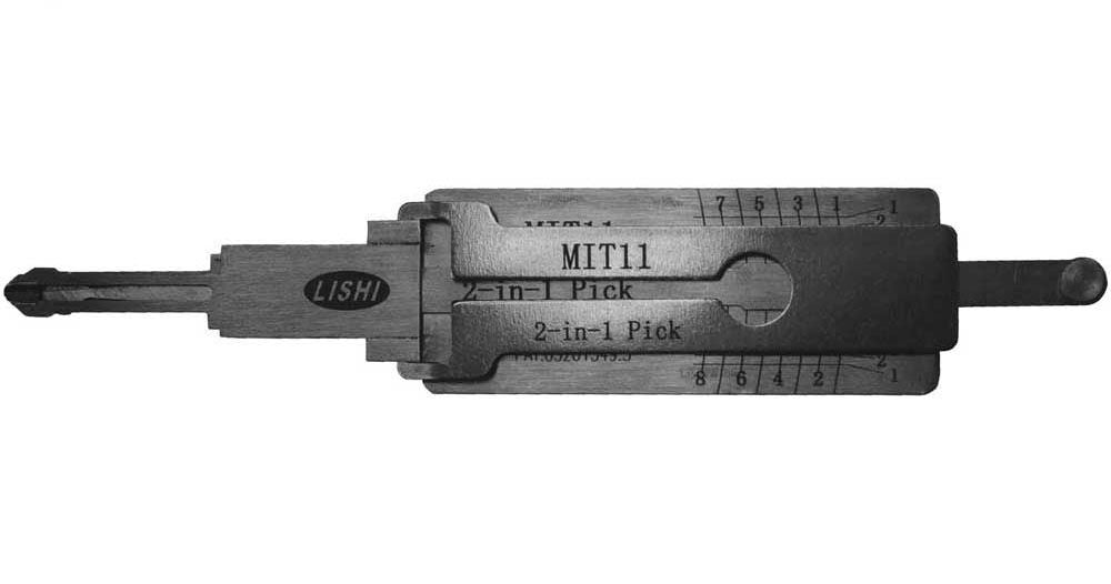 Original LISHI MIT11, MIT3 8 CUT MITSUBISHI 2 IN 1 PICK TOOL DECODER FOR DOOR & TRUNK