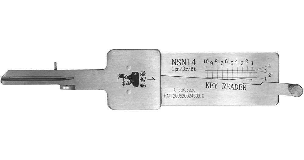 Original LISHI NISSAN DECODER READER TOOL NSN14 DA34 SUB1 X237 IGNITION DOOR TRUNK DIRECT READ