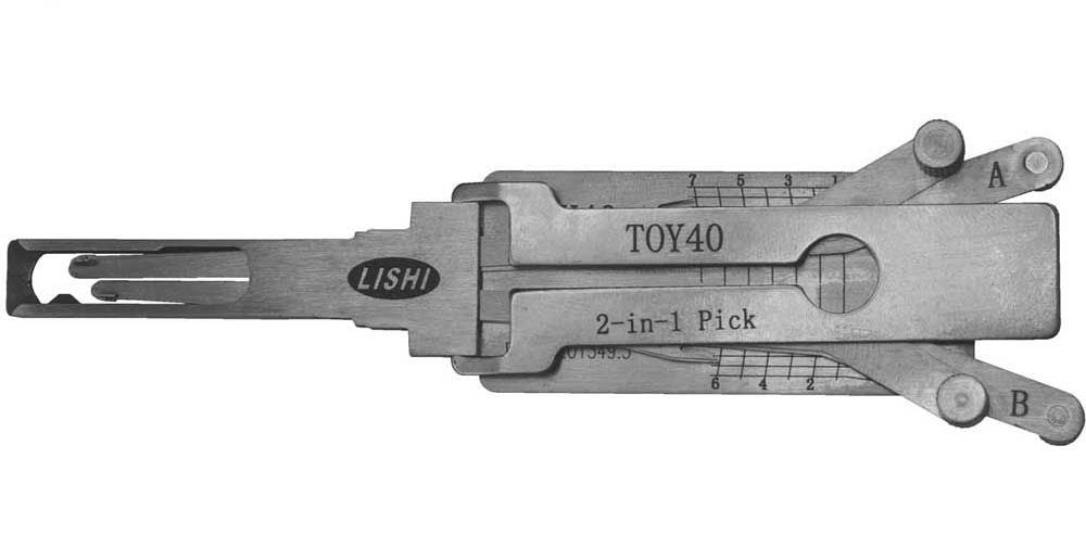 Original LISHI TOY40 LEXUS TR49 2 IN 1 PICK LONG TOOL DECODER DOOR TRUNK