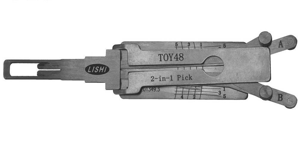 Original LISHI TOY48 LEXUS SHORT TR48 40K CODE SERIES LXP90 2 IN 1 PICK TOOL DECODER IGNITION DOOR TRUNK