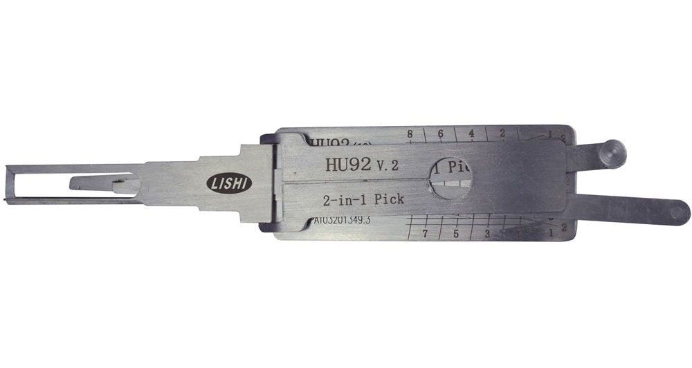 Original LISHI HU92 BMW TWIN LIFTER 2-TRACK 2-IN-1 PICK DECODER FOR IGNITION, DOOR, TRUNK