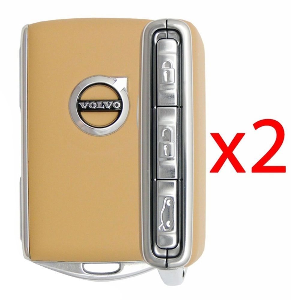 Original Smart Remote for Volvo - Set of 2 - Light Brown