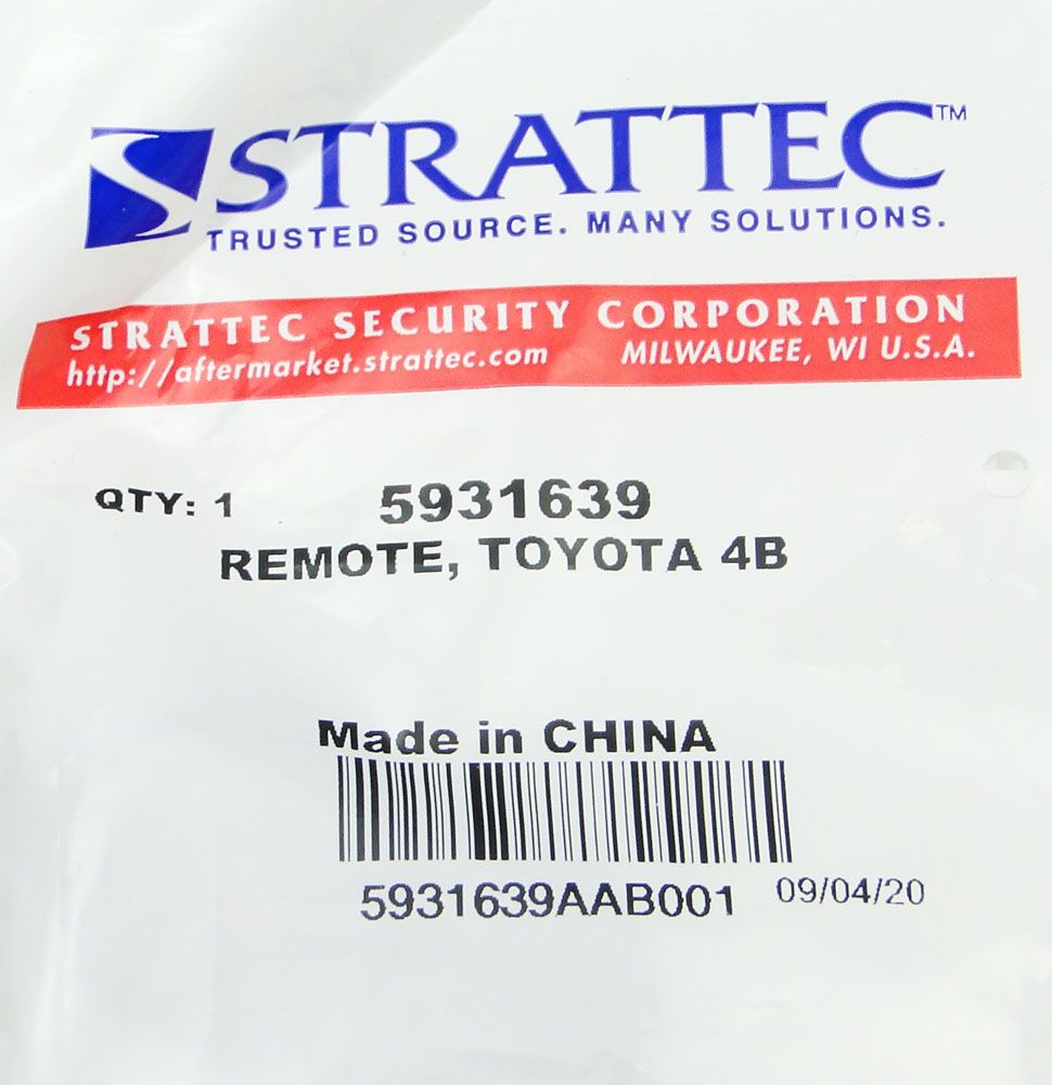 Strattec 5931639 Toyota Keyless Entry Remote