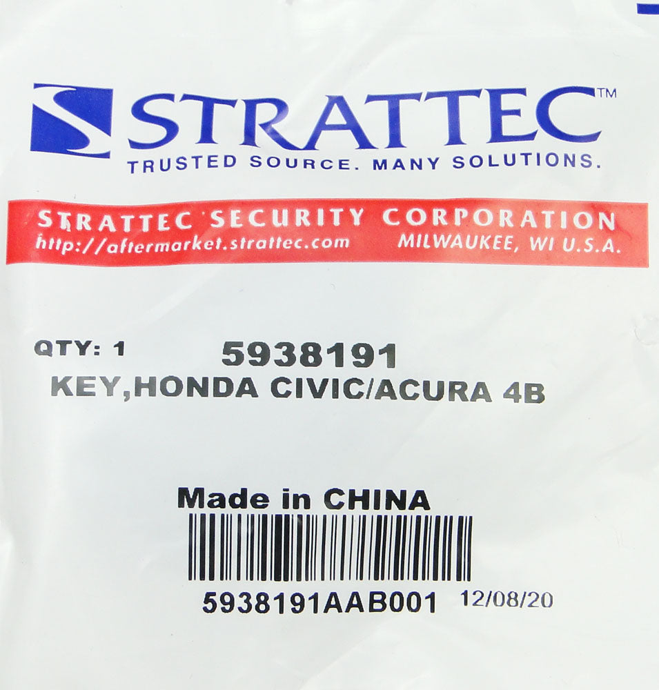 Strattec 5938191 Honda Civic Keyless Entry Remote