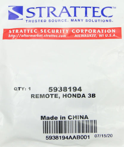 Strattec 5938194 Honda Keyless Entry Remote