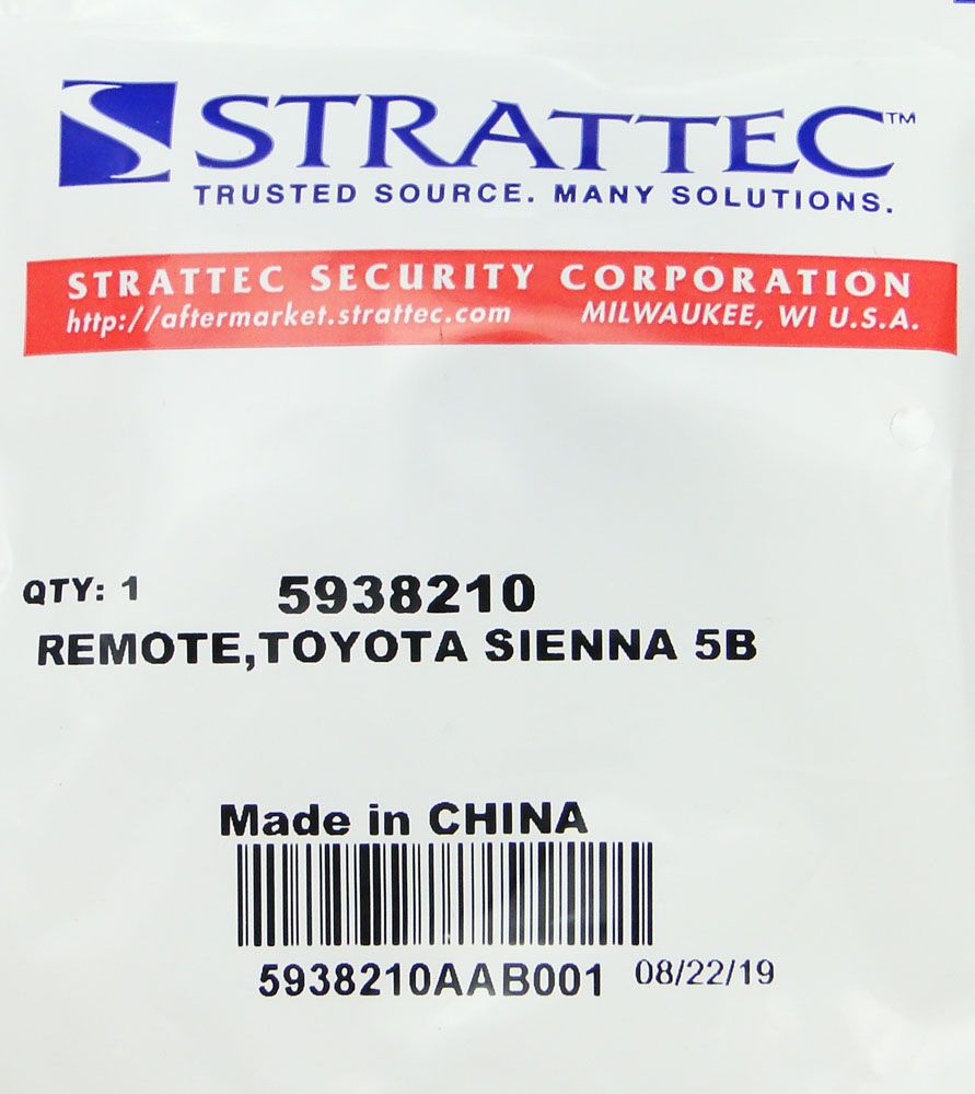 Strattec 5938210 Toyota Sienna Keyless Entry Remote