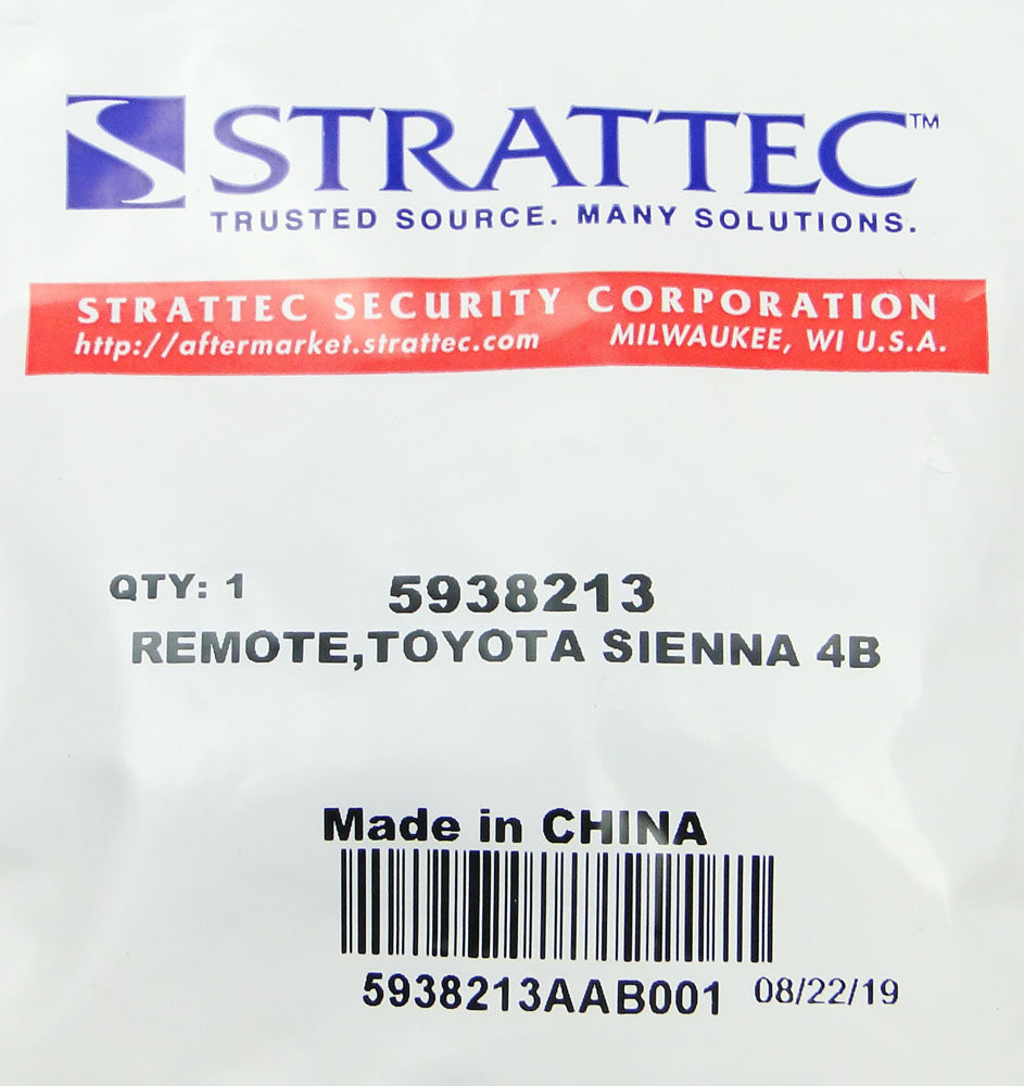 Strattec 5938213 Toyota Sienna Keyless Entry Remote