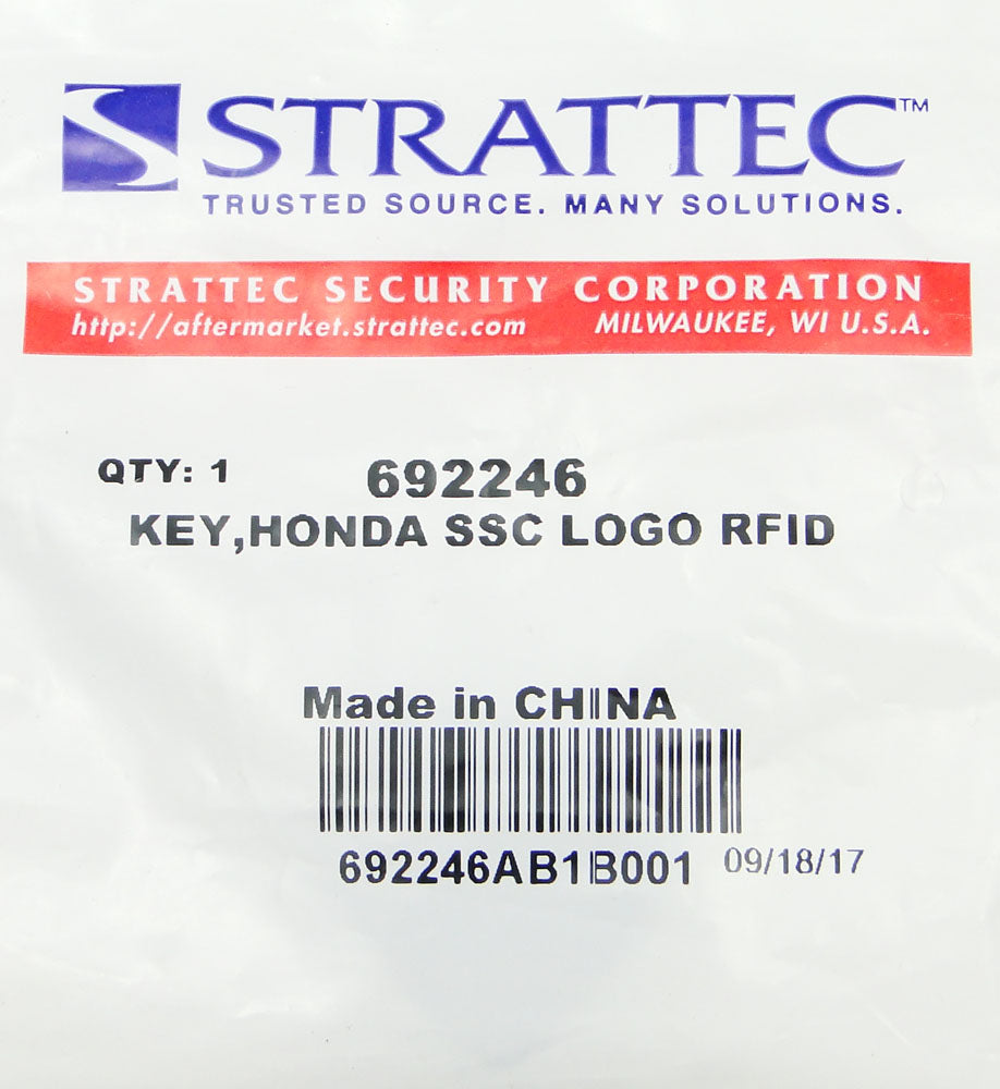 Strattec 692246 Honda Acura HD106-PT Transponder key