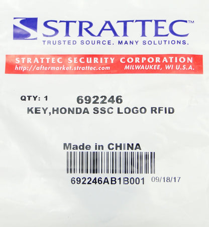 Strattec 692246 Honda Acura HD106-PT Transponder key