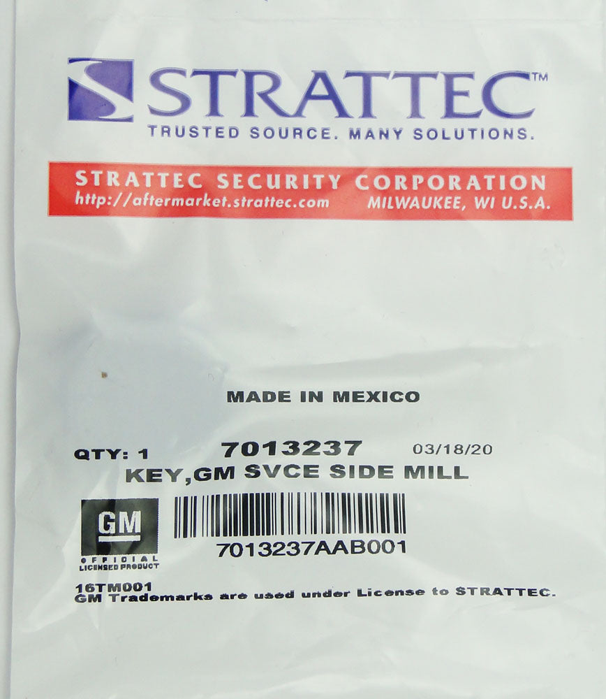 Strattec 7013237 GM logo B119 Transponder key