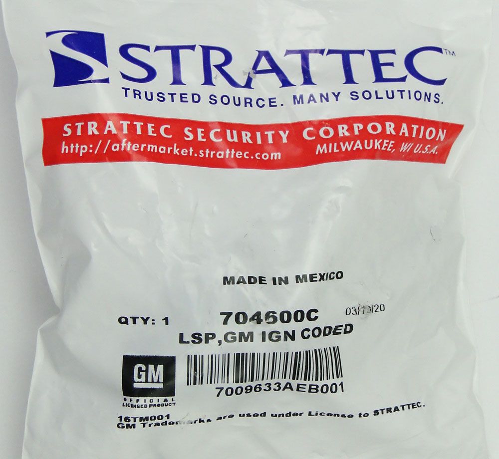 Strattec 704600C GM Coded Ignition Lock