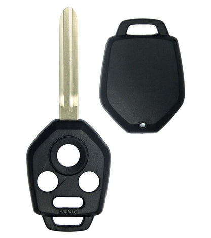 Subaru 4 button Replacement Remote Case / Shell with blank key (grooves on both sides) - Aftermarket