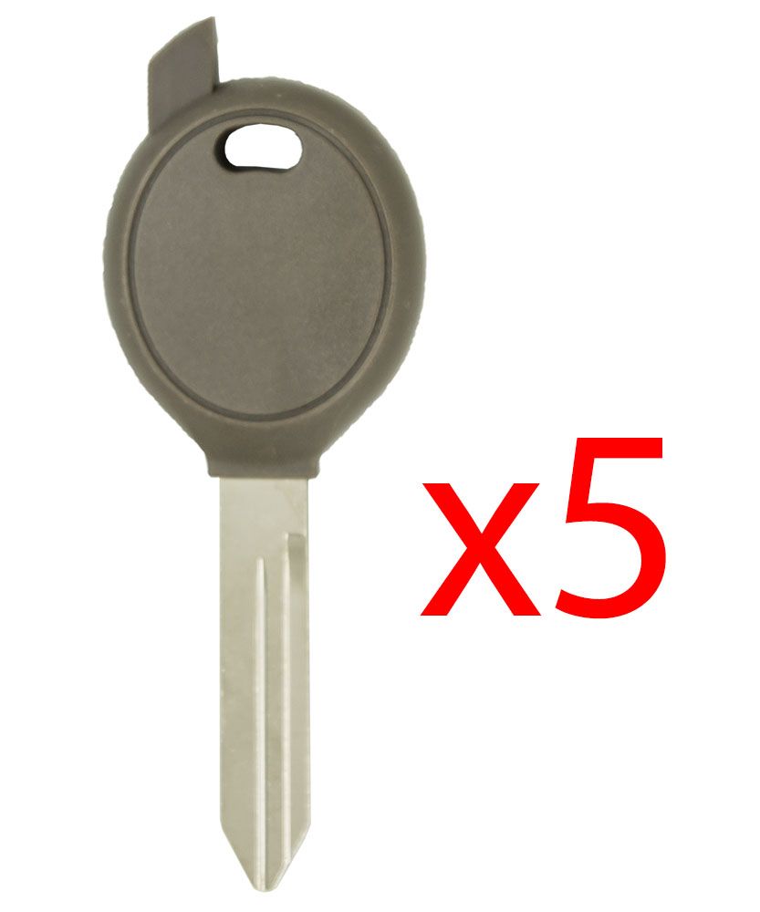 Y164 Transponder Key Shell for Chrysler, Dodge, Jeep - 5 PACK Aftermarket